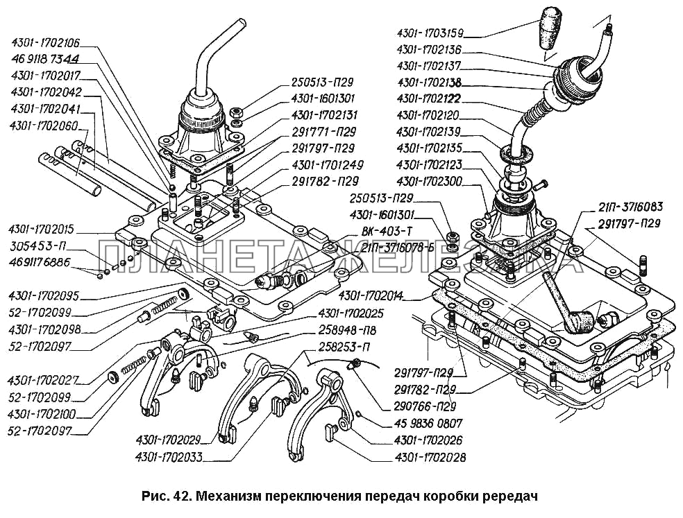 Кпп газ 52 схема переключения передач
