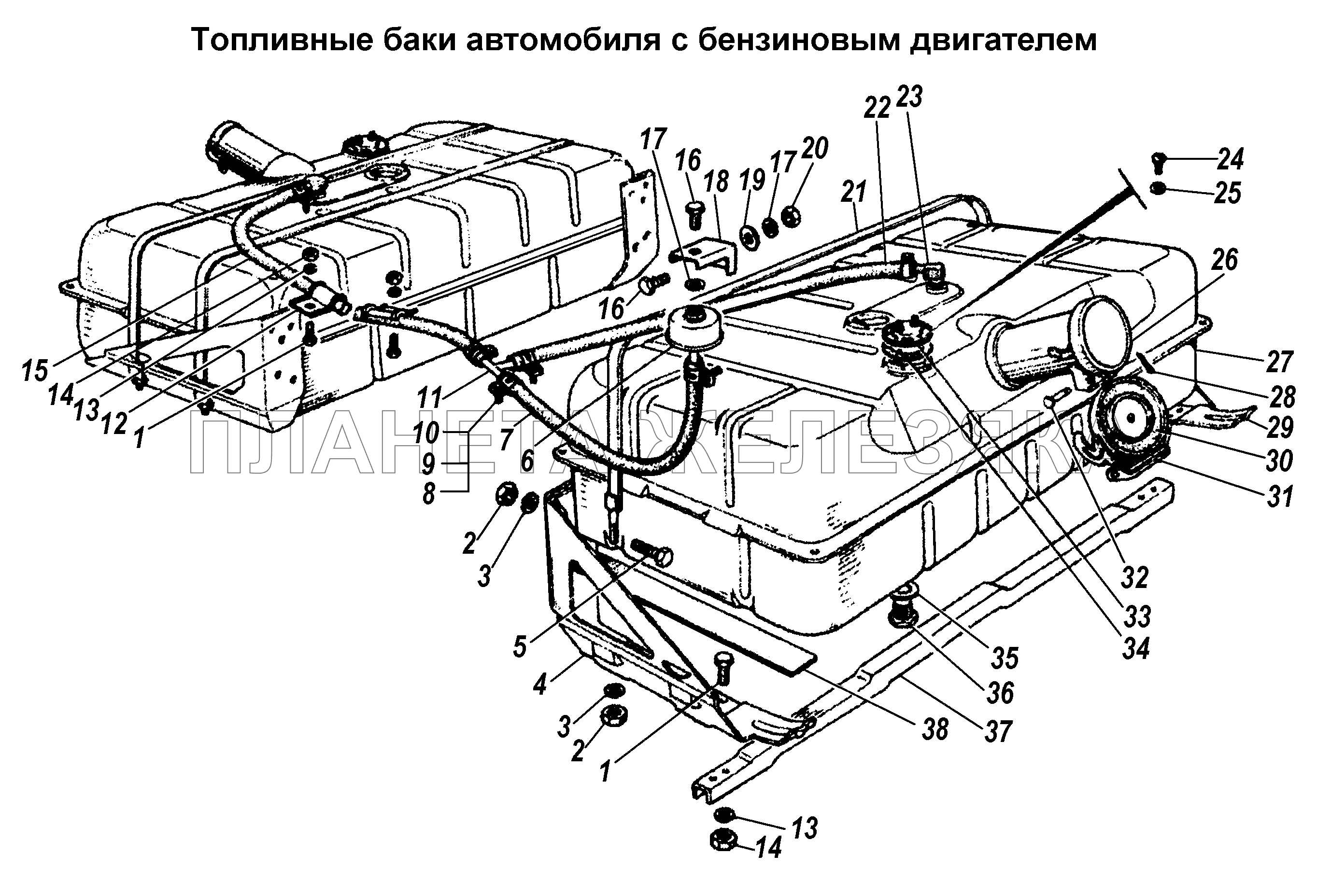 Купить Бак Газ 3309