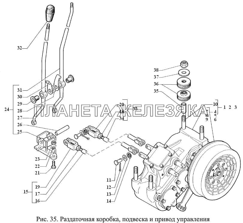 Раздатка газ 66 схема включения