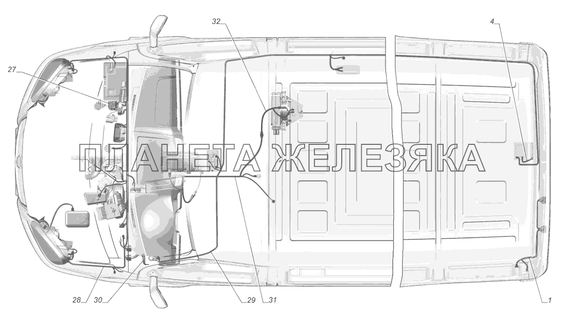 Схема салона газ 32213