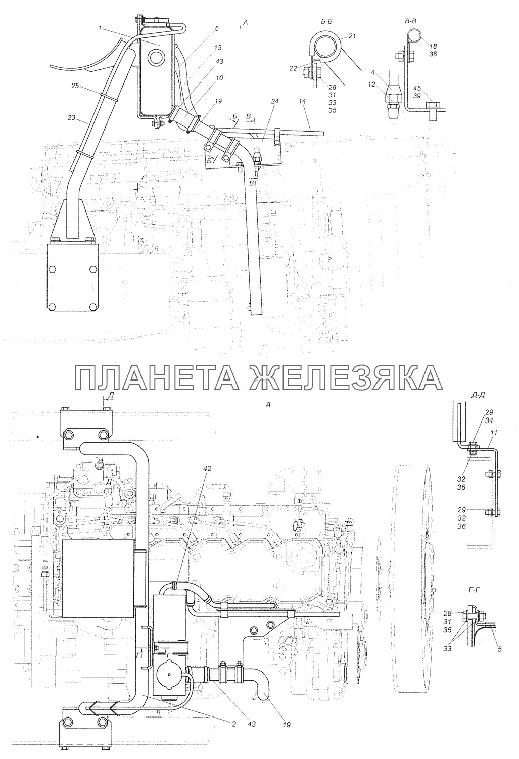Расширительный бачок камаз схема