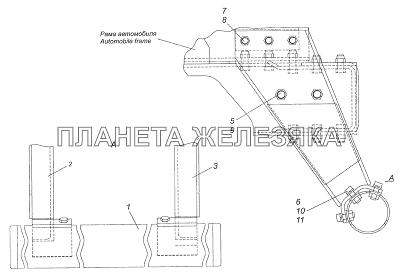 Буфер задний камаз