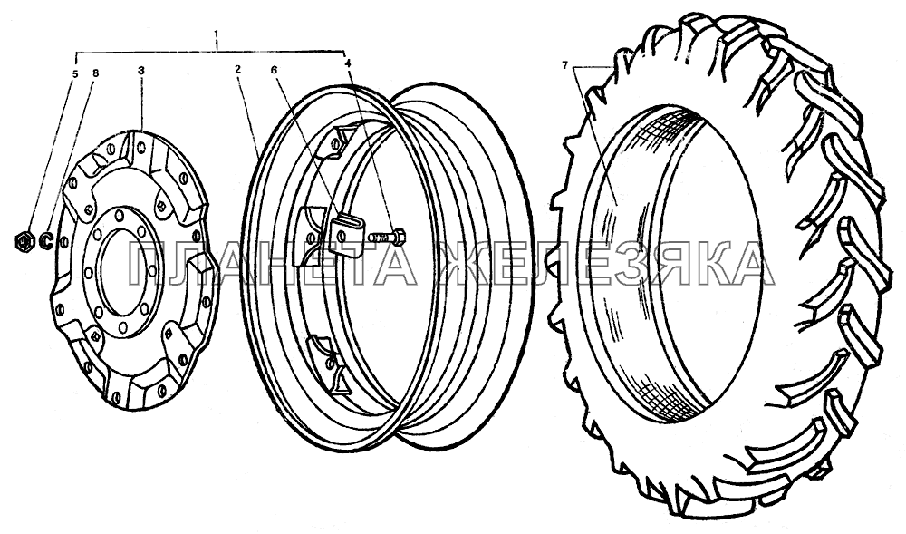 Мтз 82.1 переднее колесо