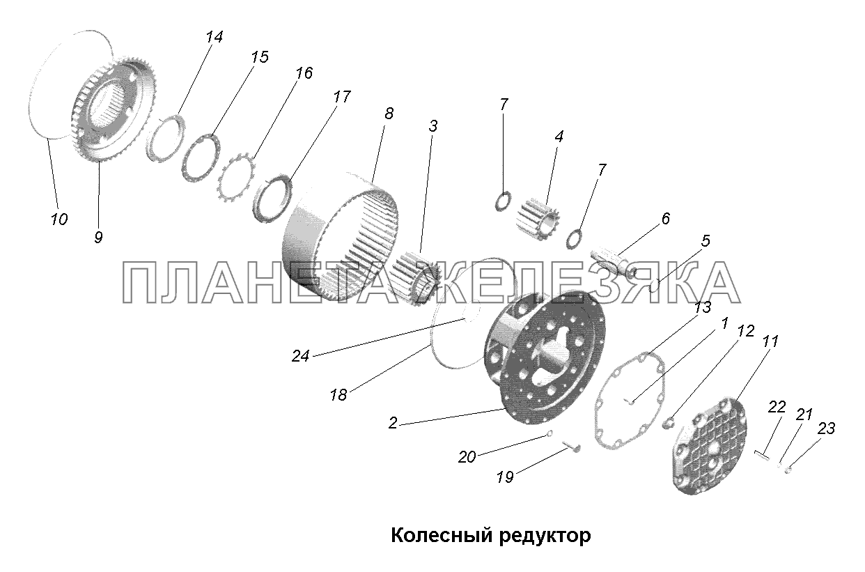 Редуктор задний хово схема