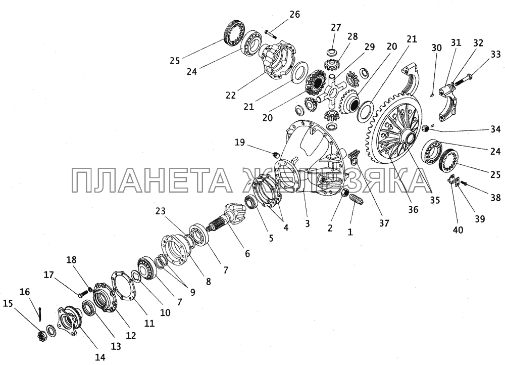 Схема сцепления паз 4230