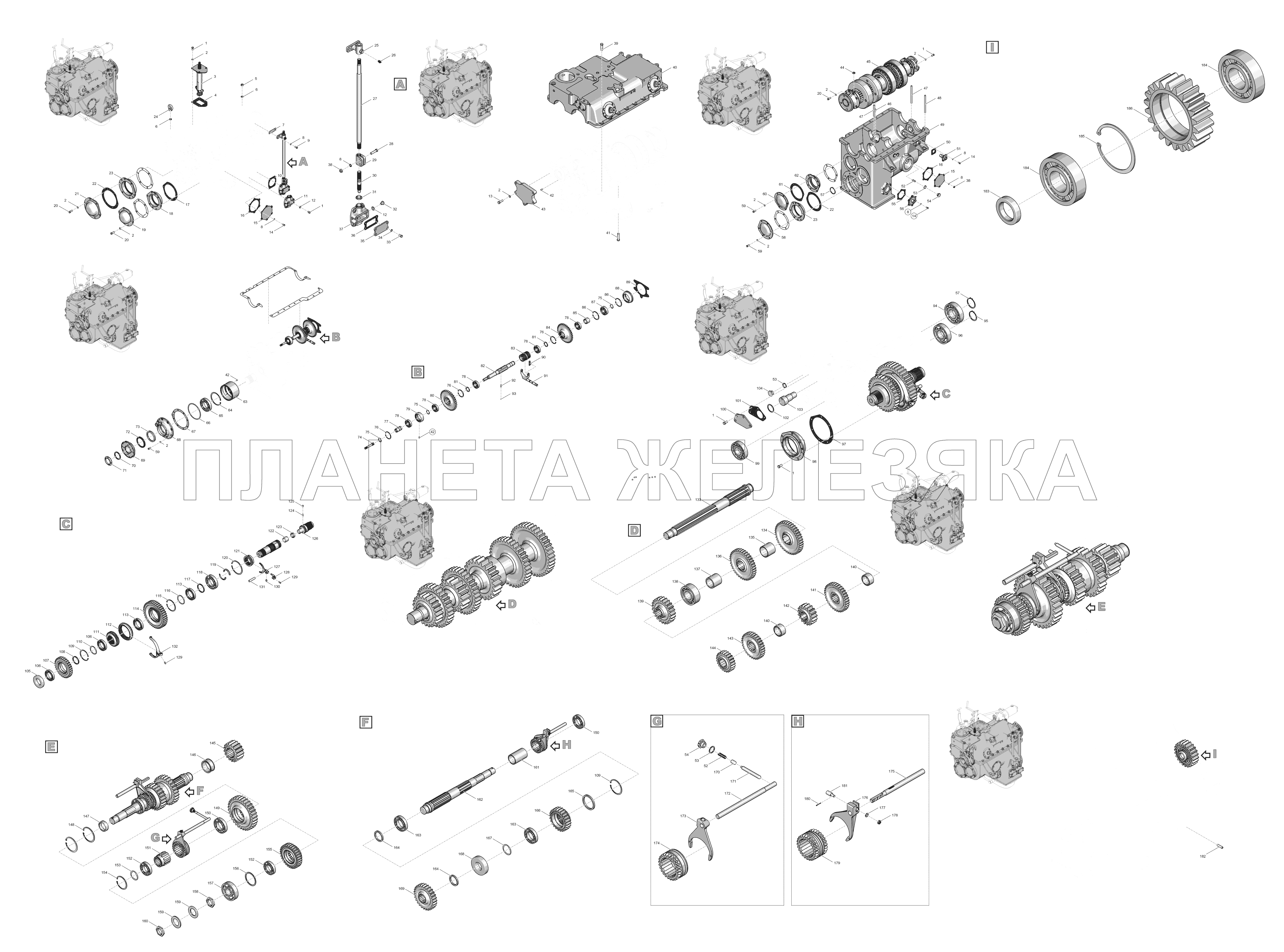 Коробка передач на к 744 схема переключения передач