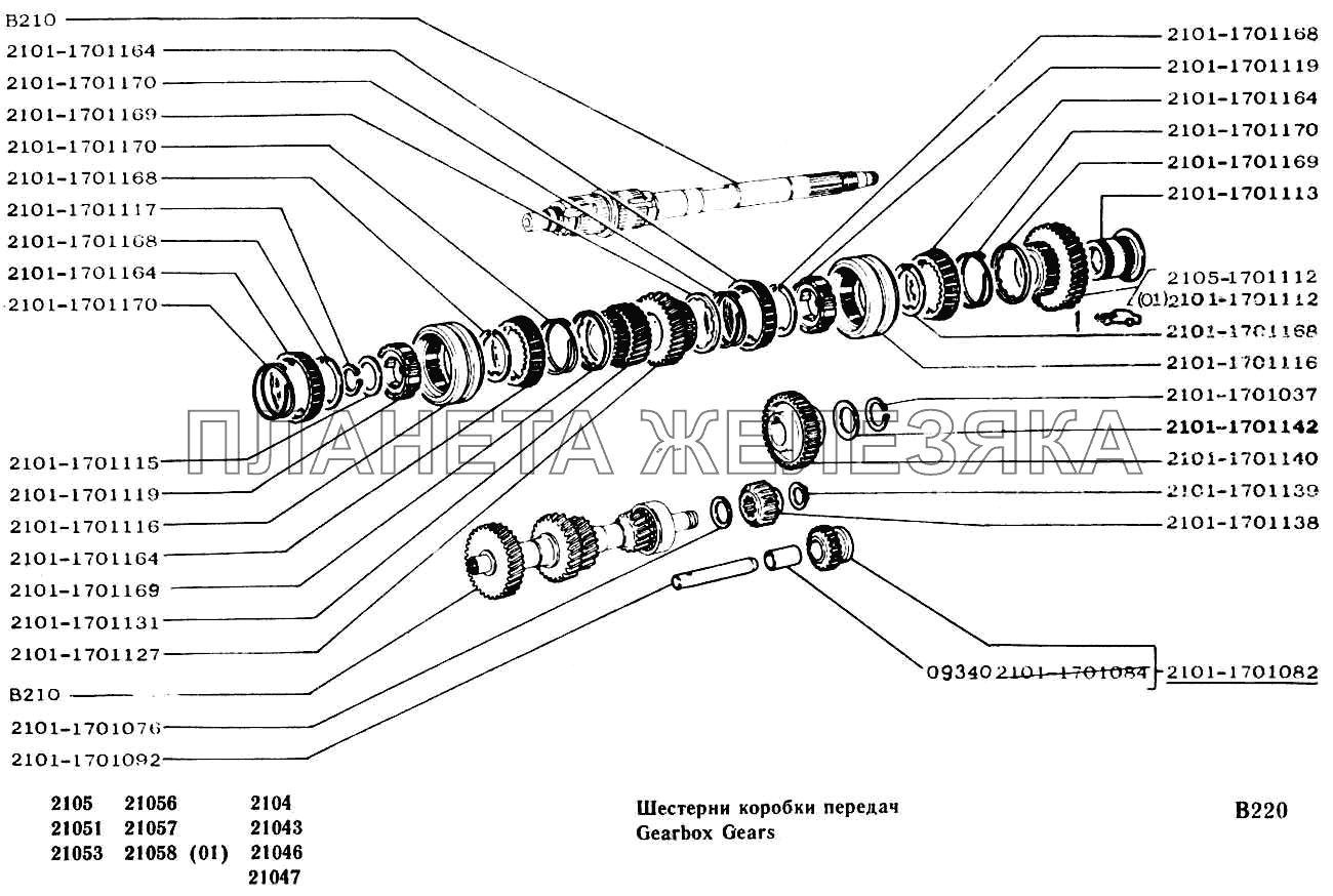 Коробка передач на 2112 схема